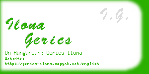 ilona gerics business card